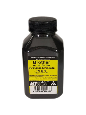 Тонер Hi-Black для Brother HL-1110/1210/DCP-1510/MFC-1810 (TN-1075), Bk, 40 г, банка